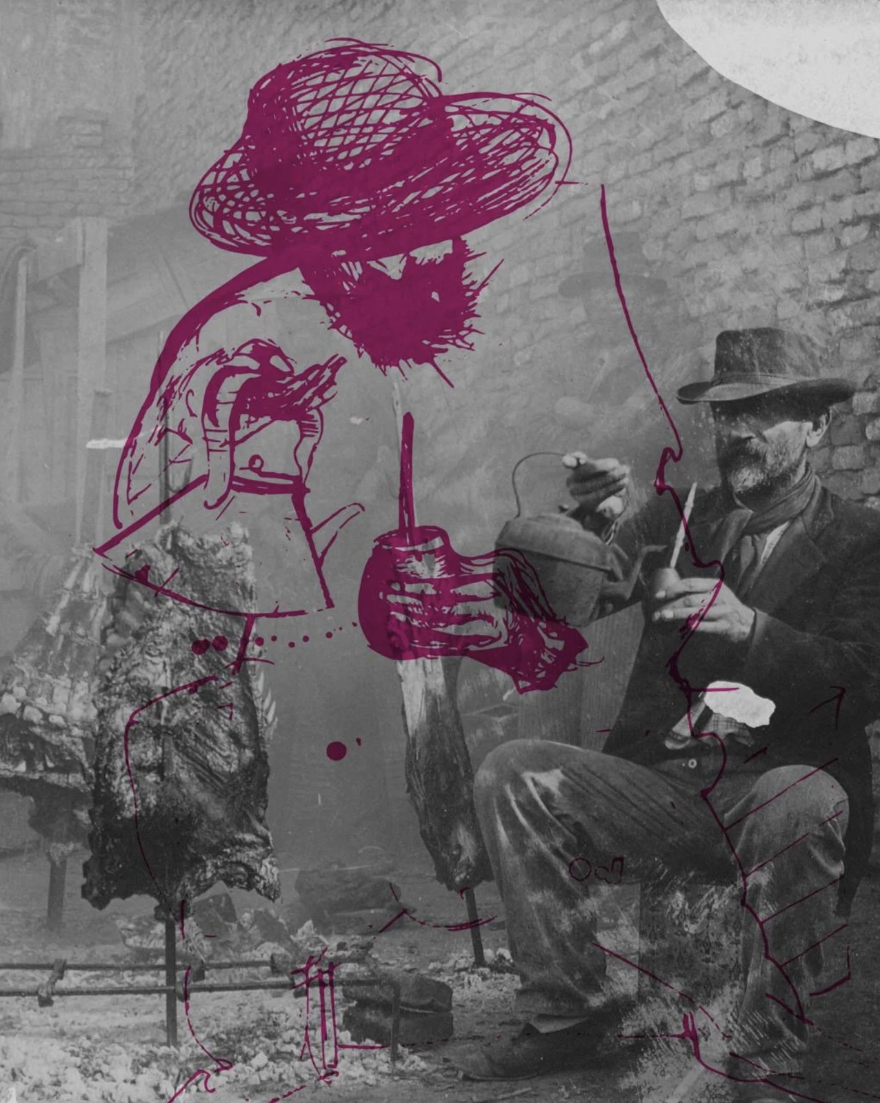 MURRA — Fotografía archivo con ilustración criolla